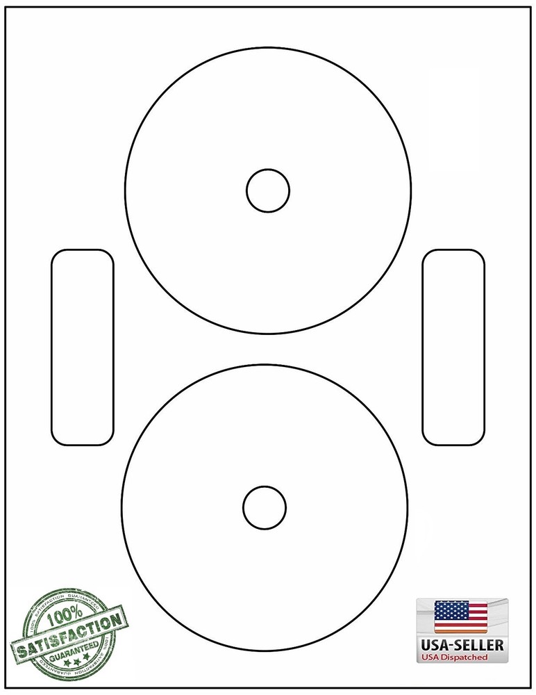 1000 CD / DVD Laser and Ink Jet Labels – Neato Compatible Full Face! 500 Sheets