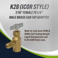 ENVIRO-SAFE K28 Can Tap for Use Self Sealing Cans (R600a and R290) #5028