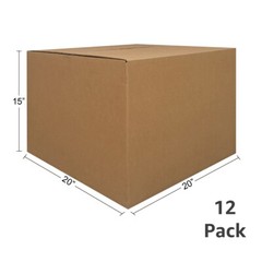 UBMOVE 12 Large Corrugated Moving Boxes 20 x 20 x15″
