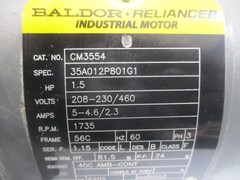 BALDOR CM3554 35A012P801G1 208-230/460V 5-4.6/2.3A NSNP
