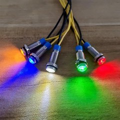 10Pcs 6mm 110V-220VAC LED Metal Indicator Light Waterproof Signal Lamp