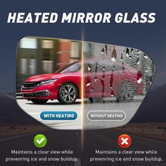 Passenger Side Mirror Compatible with Honda Civic 2016-2021 with Camera, Heated