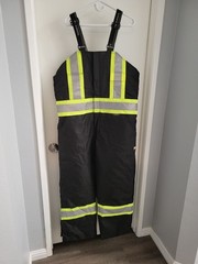 Tough Duck S79811 XL Insulated Safety Bib Overalls black