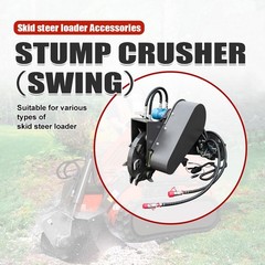Free Shipping Swing Head Stump Breaker Attachment for Mini Skid Steers in USA