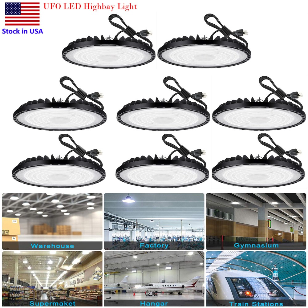 200W UFO LED High Bay Light, 8 Pack – Industrial & Commercial Lighting Solution