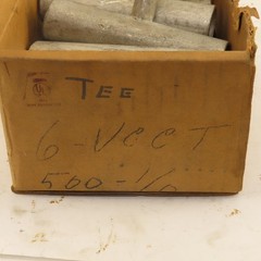 VGCT #6-1/0 x 3/0-500 MCM x TEE TiN Coated Copper Crimp Fitting Lot Of 8