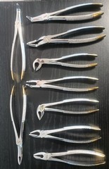 GERMAN STAINLESS EXTRACTING FORCEPS SURGICAL TOOTH EXTRACTION DENTAL 9pcs