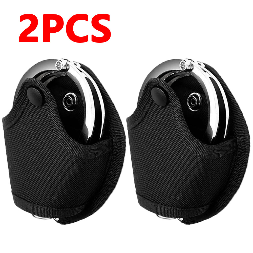 2PC Tactical Handcuff Case Police Holster Molle Pouch Nylon Belt Handcuff Holder