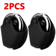2PC Tactical Handcuff Case Police Holster Molle Pouch Nylon Belt Handcuff Holder