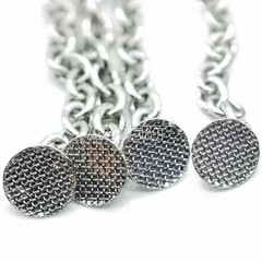 AZDENT Dental Orthodontic Traction Button Chain Round Silver/Gold Plated