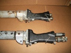 LOT OF 2 GREENLEE HYDRAULIC POLE TAMPER 72 INCHS LONG H4802 NEEDS REPAIR LOOK