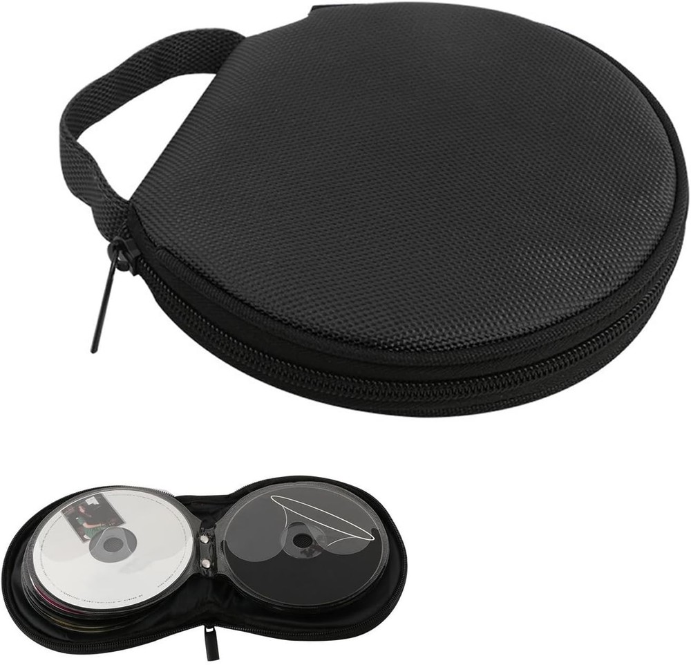 Car CD Storage Bag with Carrying Strap, 20-Capacity Oxford Cloth Color: Black