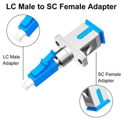 2-Pack LC to SC Adapter, Single Mode LC/UPC Male to SC/UPC Female Fiber Optic…