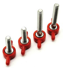 10-24 Thumb Screw T Bolts Red Butterfly Clamping Tee Wing Plastic Knob #10 SS