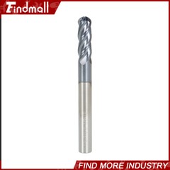 5Pcs Carbide End Mill 1/4″ 4 Flute Ball Nose 2-1/2″ Overall Length -TIALN COATE