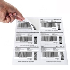 4″ x 3-1/3″ Laser/Ink Address Shipping Adhesive Labels 6 per Sheet Blank 6 UP