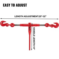 VEVOR 2 Pack Ratchet Binder 3/8″- 1/2″ Load Chain Binder Rigging Equipment