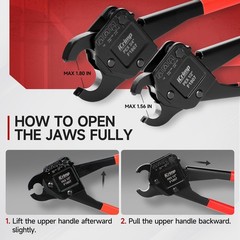 PEX Pipe Crimping Tool Set – 1/2″ & 3/4″ Angle Head Crimper with Cutter, Tight S