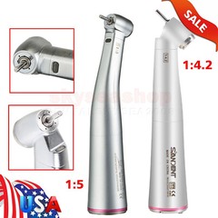 Dental 1:1 1:5 1:4.2 LED Fiber Optic Contra Angle Increasing Handpiece