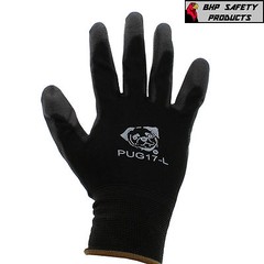 (12 PAIR) GLOBAL GLOVE PUG17-L POLYURETHANE COATED ANTI-STATIC WORK GLOVES LARGE
