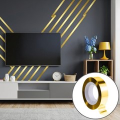 6 Rolls Metallic Mirror Tape, Gold & Silver 1/2 Inch Adhesive Mirror Tape Pol…