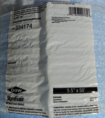 Dow Styrofoam Sill Seal Foam Gasket 5.5″ wide x 50′ long. NEW Rolls 22.9-sq ft