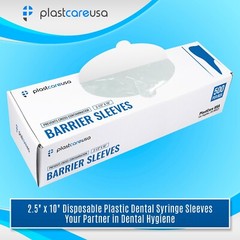 1500 2.5″ x 10″ Air/Water Dental Syringe Sleeves Covers, Handpiece Plastic 3 BX