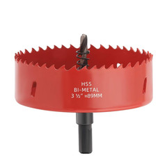 3.5 Inch Hole Saw, 3 1/2 Hole Saw, M42 HSS Bi-Metal Hole Cutter,Triangular Shank