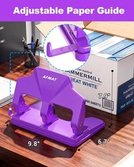 3 Hole Punch Heavy Duty, 40Sheet Three Hole Punch, 50% Reduced Effort, 3 Hole…