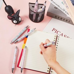 Ireer 8 Pcs Ballpoint Pens for Women 1.00 mm Cute Black Ink as picture shown