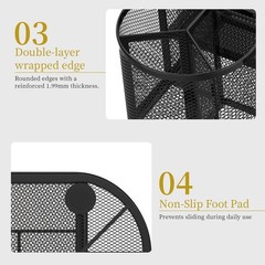 SUPEASY Mesh Desk Organizer, Organizers and Accessories, Obsidian Black