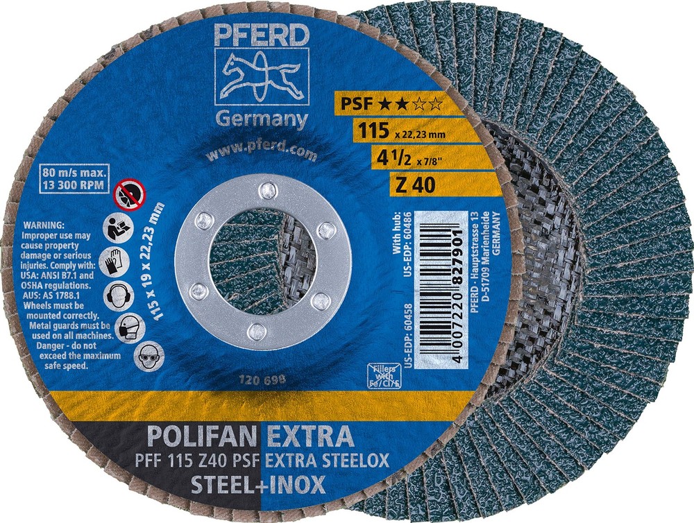 Zirconia Alumina Flap Disc 40 Grit Long Life For Aggressive Stock Removal