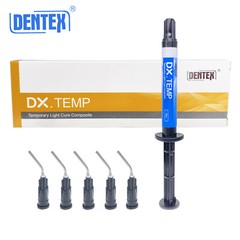 Dentex DX.TEMP Dental Composite Re**n Temporary Flow Light Cure Blue/Clear