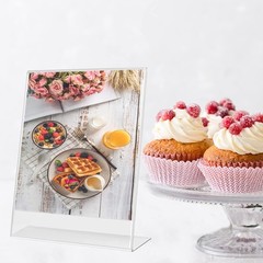 8.5 X 11 Inches Clear Table Menu Display Stand Desktop Display Stand P