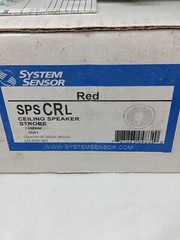 System Sensor spsCRL Indoor Red Fire Alarm System Ceiling Mounted Speaker Strobe
