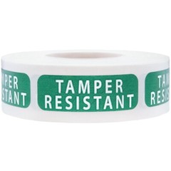 Green Tamper Resistant Labels | 0.5″x 1.5″ Inch Rectangle | 500 Pack