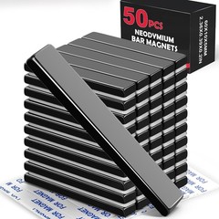 High Strength Neodymium Magnets, 60mm x 10mm x 5mm, 50 Pack