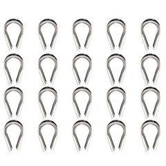 M2 304 Stainless Steel 1/16 Inch – 3/32 Inch Diameter Wire Rope Cable Thimble…