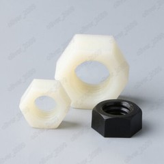 White / Black Nylon DIN934 Hexagon Nuts Hex Nuts M2 M2.5 M3 M4 M5 M6 M8 M10 M20