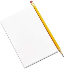 Scratch Pads, Unruled, 5 X 8, White, 100 Sheets, 12/Pack