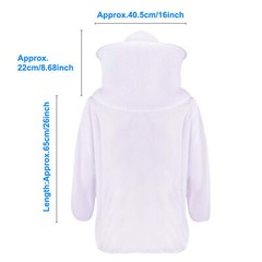 Beekeeping Protective Bee Suit Ventilated Jacket with Long Gloves & Veil Hood