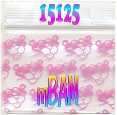 200 2.5 3.0 MIL PINK PANTHER LOT Apple Zip Baggies Silver Metallic 1034-2020