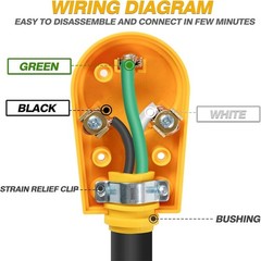RV 30AMP 125V Receptacle Plug Male Power Cord End Replacement Electrical Plug US