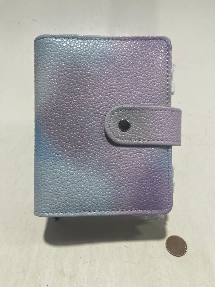 Budget Cash Wallet Binder Tie Dye Purple/Blue/Gray – NO PEN