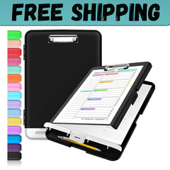 Clipboard with Storage Heavy Duty Clip Boards 8.5X11 with 2 Storage Case