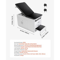 Uimoso Medical Exam Table with Storage Cabinet and Drawers
