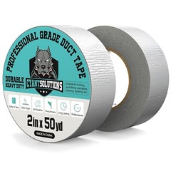 2 Rolls of 50 Yards Grey Duct Tape Heavy Duty Version, 2in x 100 Yards Total