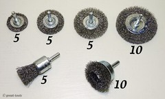 40-PC WIRE WHEEL BRUSH SET – assortment – air tools, die grinder, drill