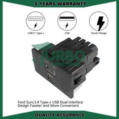 HC3Z-19A387-D Dual Interface Module For Ford USB+Type-C APPLE CARPLAY Sync3 V3.4