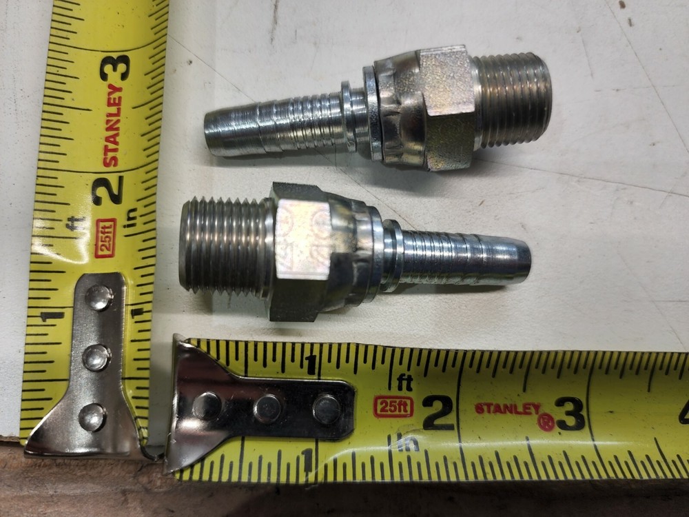 2PC) Kuriyama NPTF Male Swivel 60° Seat A-0606-MNPS 3/8″-Hose ID Size 06F-Thread